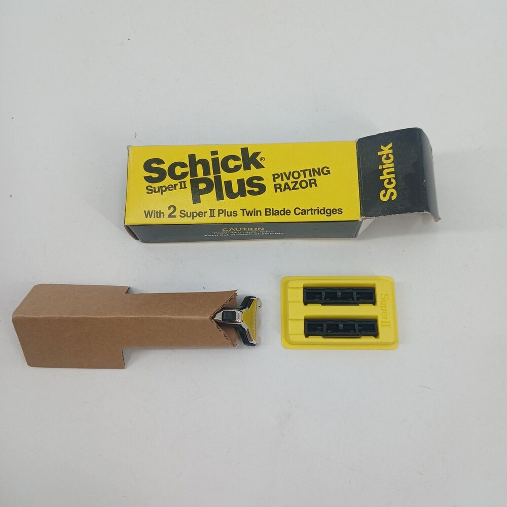 Vintage Schick Plus Platinum Injector Razor with Blades & Box Set